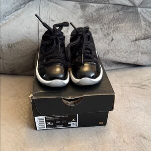 Jordan Kids Black and White Sneakers